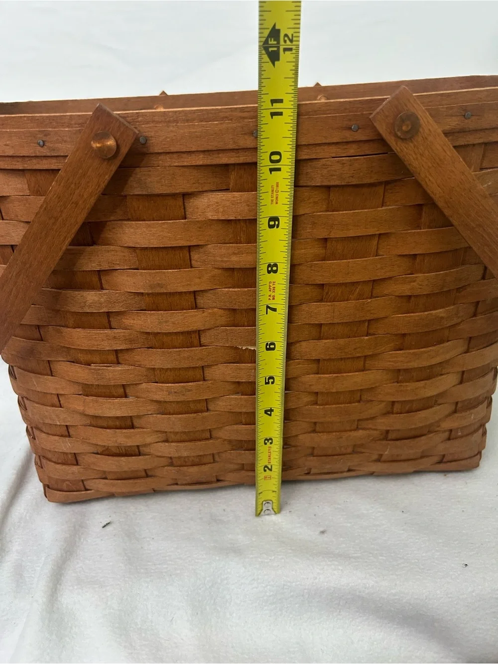 Longaberger 1989 Large Double Handle Market Basket with Protector